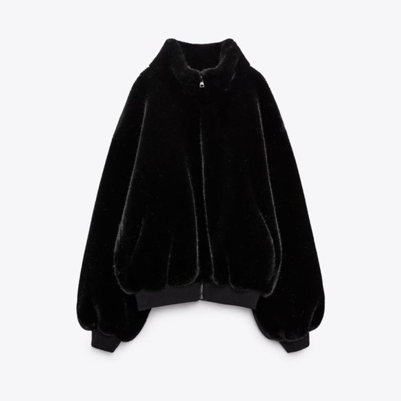 Zara Jackets & Coats Nwt Zara Faux Leather Bomber Black Ref 436249 M Poshmark